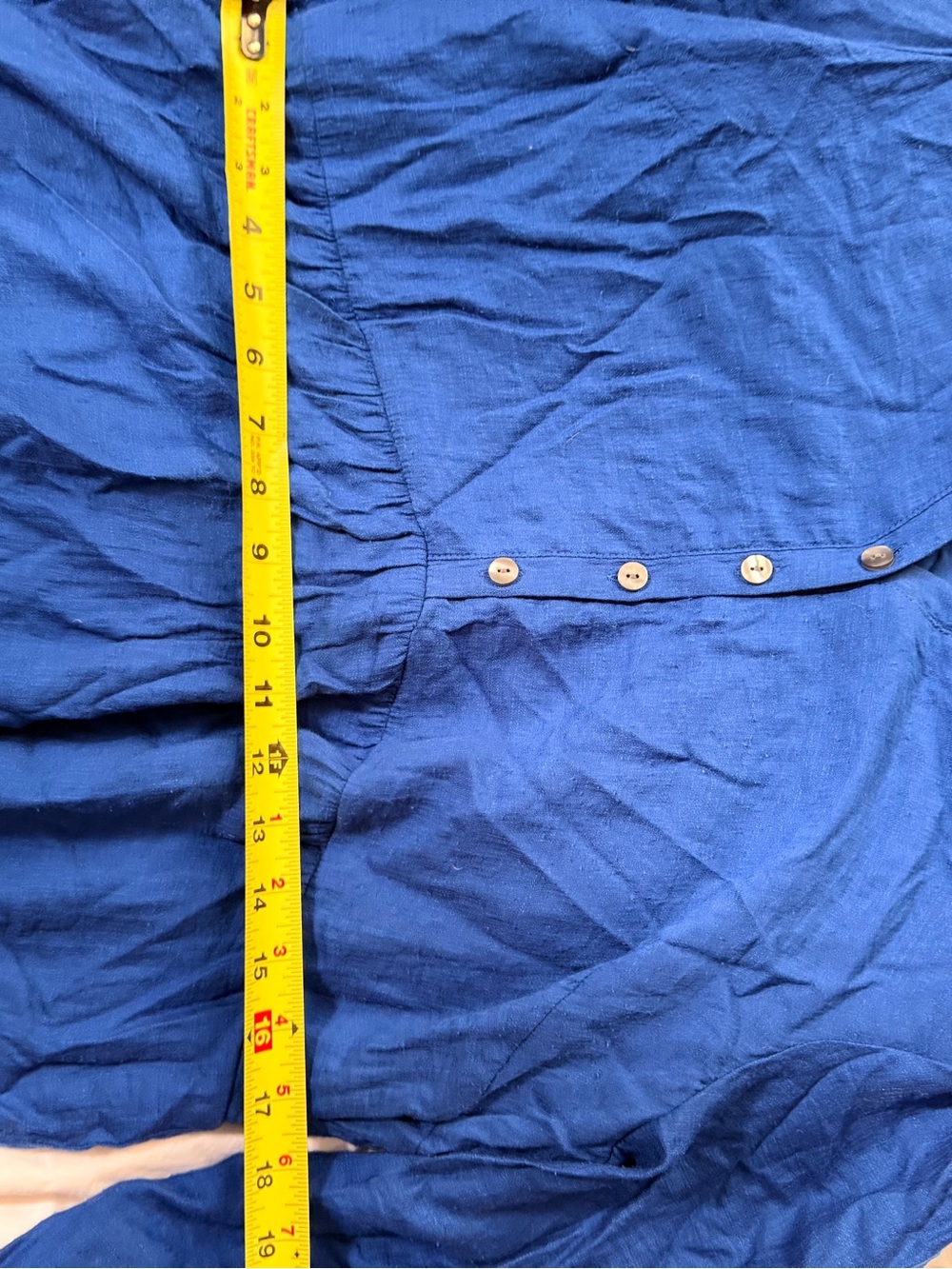 J. Jill Deep Blue Tiered Button-Front Maxi Dress - Picture 2 of 5